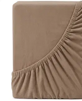 Plachty 4Home jersey prestieradlo Lycra orechová, 200 x 200 cm