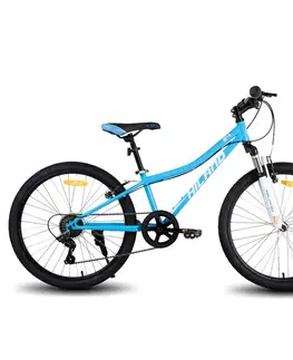 Bicykle Juniorský horský bicykel Hiland Climber 24" • 140-160 cm modrá - 12,5" (140-160 cm)