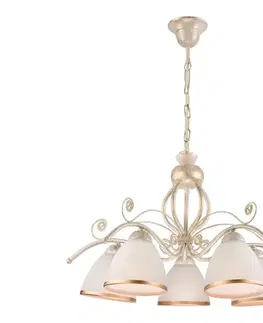 Svietidlá  Luster na reťazi RETRO II 5xE27/60W/230V biela patina LM 5.51