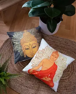 Dekoračné obliečky MKLozkoviny.sk Obliečka na vankúš mikroplyš 45 × 45 cm - Buddha 8-  -