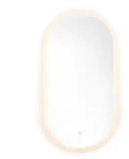 Kúpeľňové zrkadlá Zrcadlo s LED osvětlením, vyhřívanou fólií a senzorem Naturel Project 40x80 cm ZPROV8040LED ZPROV8040LED
