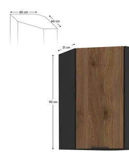 Menzo Horná rohová skrinka MENZO 60x60 GN-90 1F Tempo Kondela