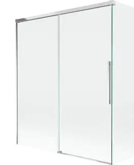 Sprchové dvere MEXEN/S - Rox vaňová zástena 2-krídlová posuvná 140 + 70 x 150, transparent, chróm 8C9-140-070-01-00
