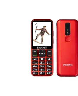 Predlžovacie káble Evolveo - EasyPhone LT 4G mobilný telefón pre seniorov červený EP-880-LTR