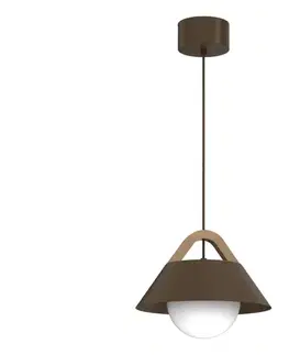 Svietidlá  Závesný luster FUNDA na lanku 1xE27/15W/230V hnedý 4209A