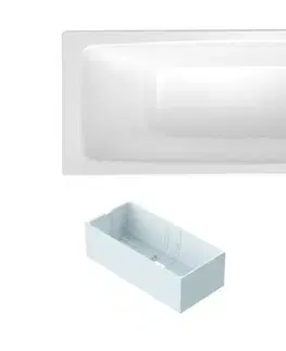 Vane Obdĺžniková vaňa SAT Feel 170x75 cm smaltovaná oceľ ľavá aj pravá SATBVFEEL170751 SATBVFEEL170751