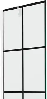 Sprchové dvere MEXEN/S - Next vaňová zástena FIX 60 x 150, čierna dekor, biela 895-060-000-00-77-20