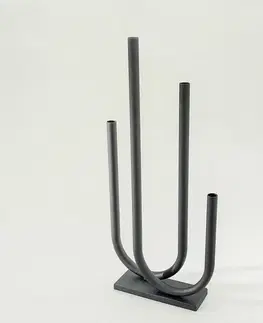 Svietniky Kovový svietnik Sculptura 30x9x69 cm