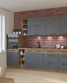 Modulový kuchynský nábytok Kuchynská linka Vigo Grafit 270