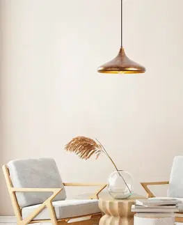 Svietidlá Závesný luster Barek - 11545, medená