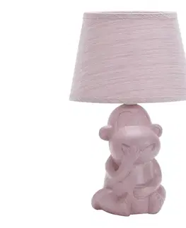 Lampy ONLI - Stolná lampa MONKEY 1xE14/6W/230V ružová 066/LR