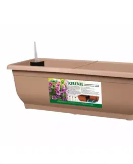 Záhrada Truhlík samozavlažovací Torenie Modern 50cm hnedá