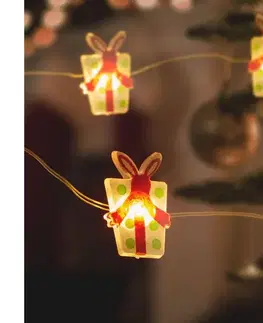Vianočné dekorácie  LED reťaz 20xLED/2xAA 2,2m teplá biela gl-58928