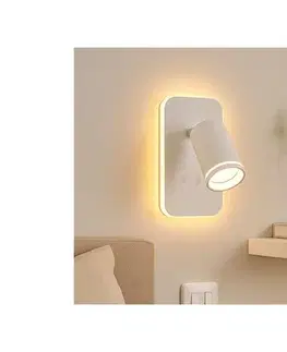 Svietidlá  LED nástenné bodové svietidlo PIPE 1xGU10/10W/230V + LED/6W biela ML2082