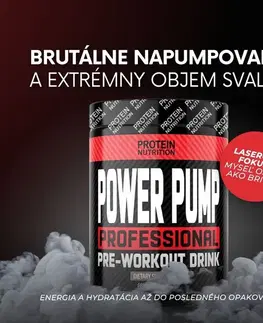 Práškové pumpy Power Pump Professional - Protein Nutrition 660 g Mango (Caffeine Free)
