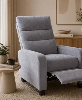 Kreslá KONDELA Turner New relaxačné kreslo sivá