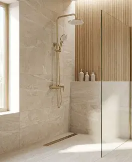 Kúpeľňové batérie REA REA - Sprchový set Rivo Brush Gold REA-P8924