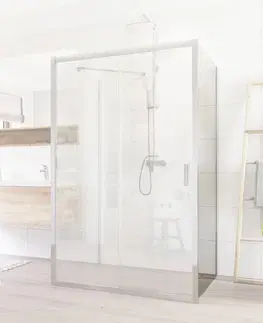 Sprchovacie kúty Mereo Lima pevný diel k pivotovým, dvojdielnym a štvordielnym zasúvacím dverám, 80x190 cm, sklo číre CK10103K