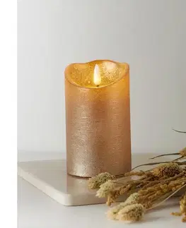 Vianočné dekorácie Eglo 411499 - LED sviečka FLAMME RUSTIC LED/2xAA zlatá 411499