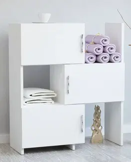 Šatňové skrine Viacúčelová skrinka Anna - White