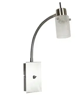 Nástenné svetlá Nástenná lampa, nástenné svietidlo, lampa na rameno, 1X40W, G9, matný nikel, ĽADOVÉ KRÁĽOVSTVO