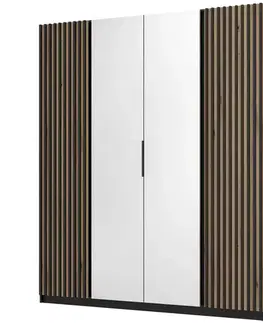 Šatníkové skrine Skriňa Kaja BL/EV-BL 2LAM 2 Zrkadlo