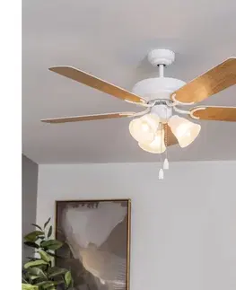 Ventilátory Eglo 35076 - Stropný látor LAS PALMAS 3xE27/40W/230V hnedý 35076