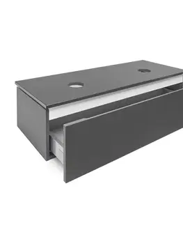 Kúpeľňový nábytok Kúpeľňová skrinka SAT Feel 120x30x46 cm antracit mat SATFEEL120ANTD SATFEEL120ANTD