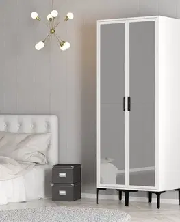 Šatňové skrine Šatníková skriňa Kumsal RR - White