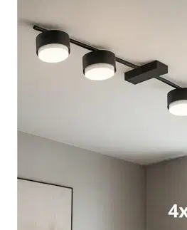 Svietidlá BRILAGI - LED RGB stmievateľné bodové svietidlo MONO 4xGX53/14W/230V Wi-Fi Tuya čierne BG4571+4xIM1490