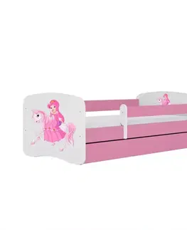 Postele pre dievčatá Detská Posteľ. Babydreams+Sz+M Ružová 80x180 1 Princezn
