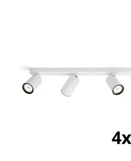 Svietidlá Philips - LED RGBW Stmievateľné bodové svietidlo 4xGU10/4,8W/230V3000K biela + diaľkové ovládanie P2051+4xAI2362