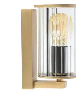 Svietidlá Argon 8752 - Vonkajšie nástenné svietidlo NORFOLK 1xE27/15W/230V IP44 zlatá 8752