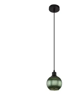 Svietidlá Globo 15638G - Luster na lanku ZUMBA 1xE27/25W/230V pr. 15 cm zelená 15638G