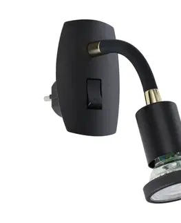 Svietidlá Eglo 300912 - LED svietidlo do zásuvky PARRINI 1xGU10/4,5W/230V čierna 300912
