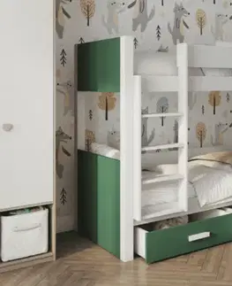 Postele ArtBed Detská poschodová posteľ GASPAR | 80 x 180 cm Prevedenie: Morenie - Farba