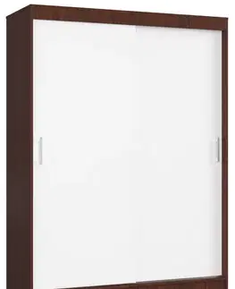 Šatníkové skrine Šatníková skriňa AIRI150, wenge / biela