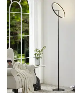 Lampy Eglo 901972 - LED stmievateľná stojacia lampa CASTELPOTO 2xLED/8,8W/230V čierna 901972