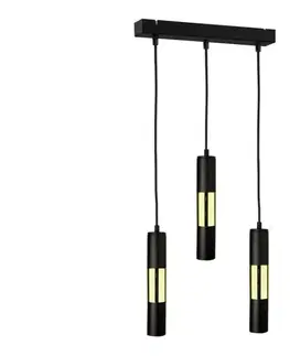 Svietidlá  Luster na lanku MAGNUMA 3xGU10/50W/230V čierna/zlatá 1256/22