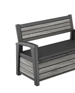 Záhradný nábytok KETER Záhradná lavica BENCH | sivá