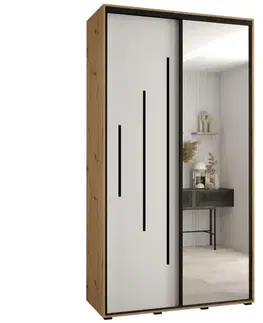 Šatníkové skrine Skriňa 45 Canaris 13 130 artisan/biela/čierna