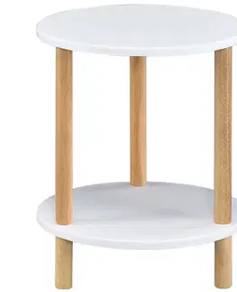 Konferenčné stolíky s úložným priestorom Konferenčný Stolík Gc7405 35x35x43 Biela/Prírodná