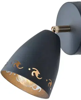 Nástenné svetlá Nástenná lampa 1X40W E14 čierna COTY