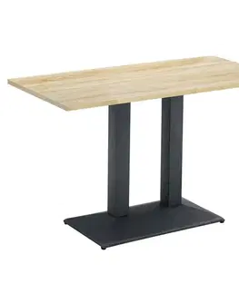 Jedálenské stoly KONDELA Rinaldo Typ 2 jedálenský bistro stôl 120x60 cm dub sonoma / čierna
