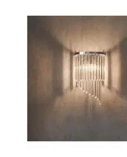 Svietidlá Ideal Lux - Krištáľové nástenné svietidlo CARLTON 3xE14/40W/230V lesklý chróm 168913