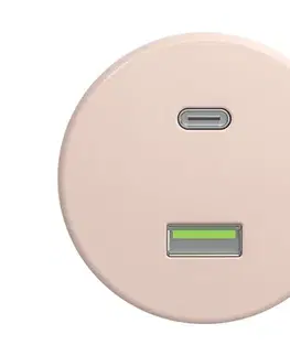 Predlžovacie káble Reblig - Retro USB zásuvka A+C bez rámčeka staroružová R/USB
