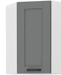 Kuchynské skrinky visiace Skrinka do kuchyne LUNA DUSTGREY/biely 60X60 GN-90 1F (45°)