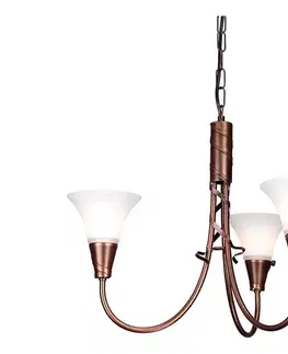 Svietidlá Elstead EM3-COPPER - Luster na reťazi EMILY 3xE14/40W/230V EM3-COPPER