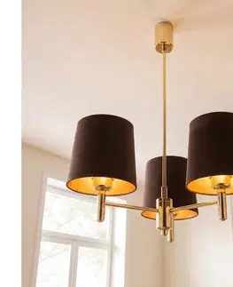 Svietidlá BRILAGI - Luster na tyči MONTE 3xE27/60W/230V hnedá/zlatá 8590828053446