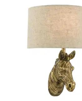 Svietidlá Där Lighting DarLighting ABB0735 - nástenné svietidlo ABBY 1xE14/40W/230V ľan/zlatá ABB0735